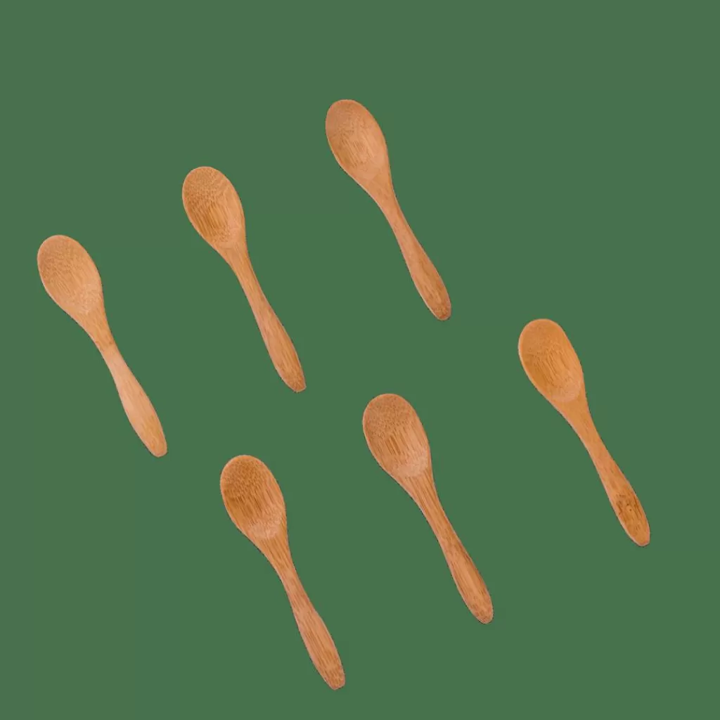 CASA BAMBOO Cucchiaini Set Di 6 Naturale- Set Di Posate