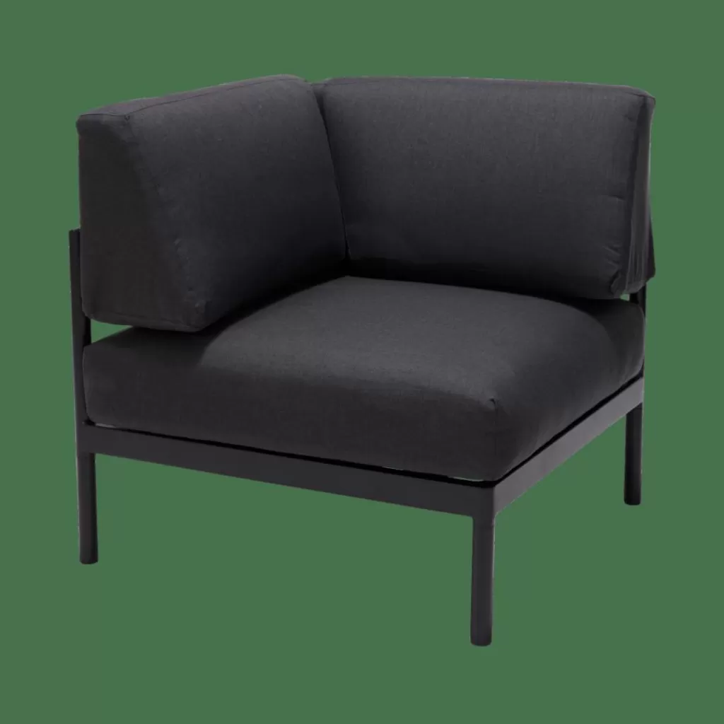 CASA HANNA Lounge Poltr Ad Angolo Nero- Set Lounge